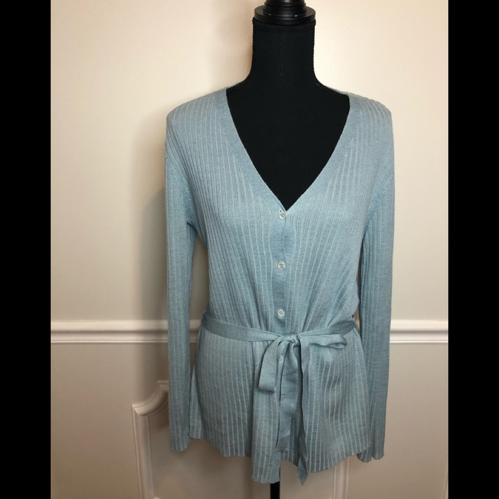 Liz Claiborne Button Down Belted Cardigan